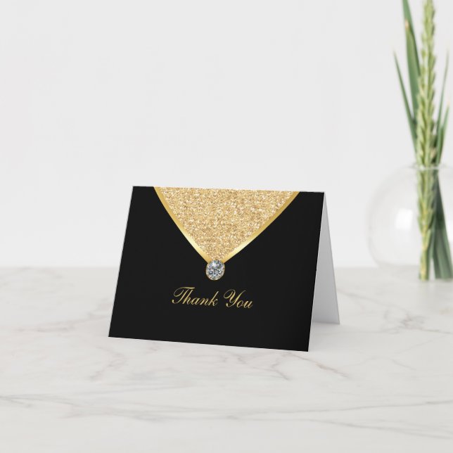 Tarjeta De Agradecimiento Bling Thank You Cards (Anverso)