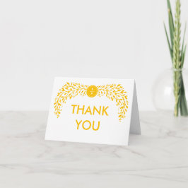 Tarjeta De Agradecimiento Blissful Laurel EDITABLE COLOR