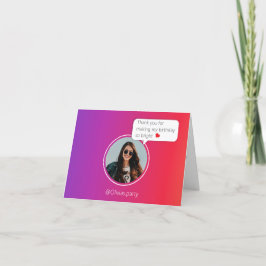 Tarjeta De Agradecimiento Blogger en color Cumpleaños