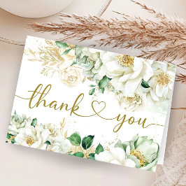 Tarjeta De Agradecimiento Bloom Floral Baby Shower plegado gracias