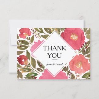 Tarjeta de agradecimiento Bloom Flowers