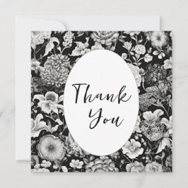 Tarjeta De Agradecimiento Bloom nocturno: una floral oscura