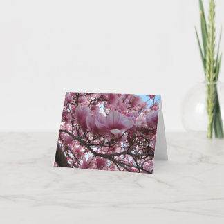 Tarjeta De Agradecimiento Blooming Fuchsia Magnolia Note Card