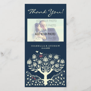 Tarjeta De Agradecimiento Blooming Love Tree boda gracias ref.wi1
