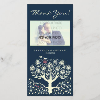 Tarjeta De Agradecimiento Blooming Love Tree boda gracias ref.wi1