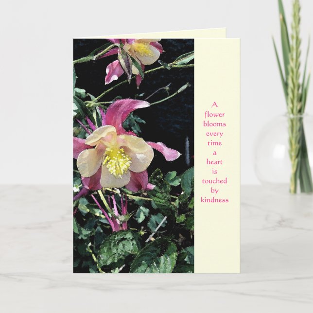 Tarjeta De Agradecimiento Blooms Kindness (Anverso)