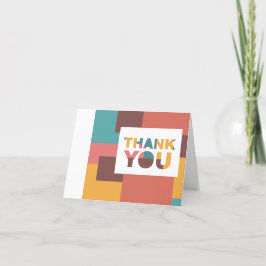 Tarjeta De Agradecimiento Bloque de color