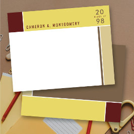 Tarjeta De Agradecimiento Bloques de Color Modernos Minimalistas Mondrian Gr