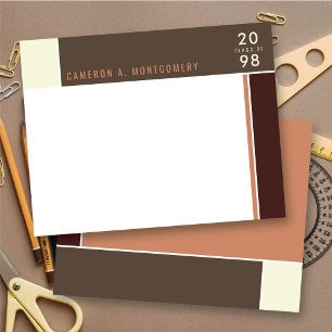 Tarjeta De Agradecimiento Bloques de Color Modernos Minimalistas Mondrian Gr