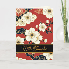 Tarjeta De Agradecimiento Blossom Nouveau | Floral elegante personalizado