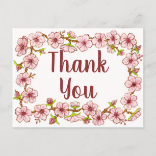 Tarjeta de agradecimiento Blossoms Border~2