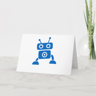 Tarjeta De Agradecimiento Blue Baby Robot Gracias Cartas