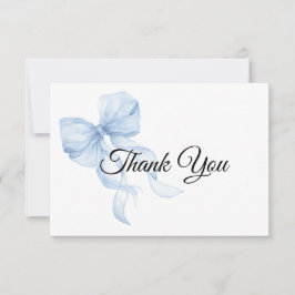 Tarjeta De Agradecimiento Blue bow Thank You Card