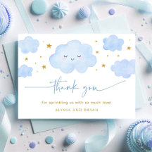 Blue Boy Cloud Stars Baby Sprinkle