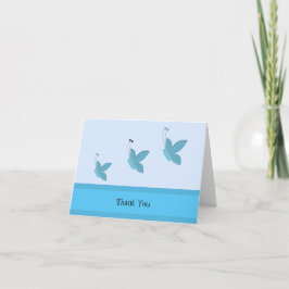 Tarjeta De Agradecimiento Blue Butterfly Gracias