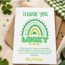 Blue Clover & Rainbow Lucky One Primer Cumpleaños