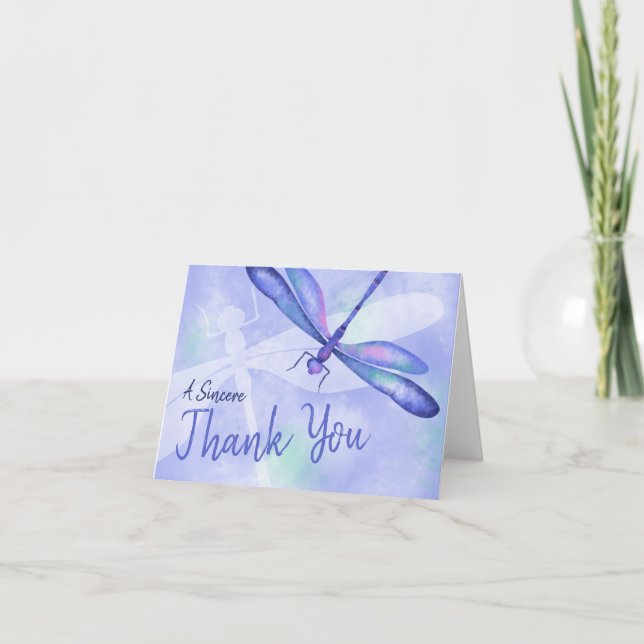 Tarjeta de agradecimiento Blue Dragonfly (Anverso)