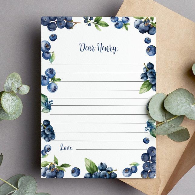 Tarjeta De Agradecimiento Blue eberry Sweet Bitrhday Note Time Capsule Card (Subido por el creador)