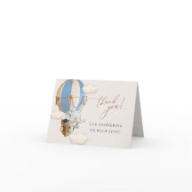 Blue Elephant Balloon Baby Shower Gracias