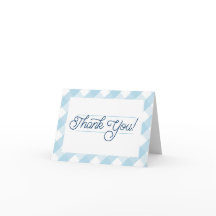 Blue Gingham Gracias Notecards