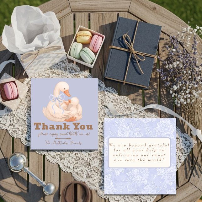 Tarjeta De Agradecimiento Blue Goose Labor Delivery NICU Hospital Thank (Blue Goose Labor Delivery NICU Hospital Thank Thank You Card)