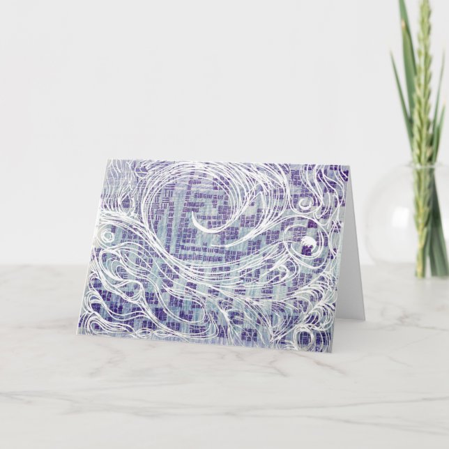 Tarjeta De Agradecimiento Blue Gracias (Anverso)