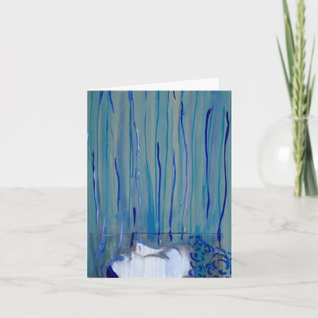 Tarjeta De Agradecimiento Blue Gracias (Anverso)