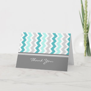 Tarjeta De Agradecimiento Blue Gray Baby Shower Hostess Gracias