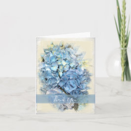 Tarjeta De Agradecimiento Blue Hydrangea Flower Gracias