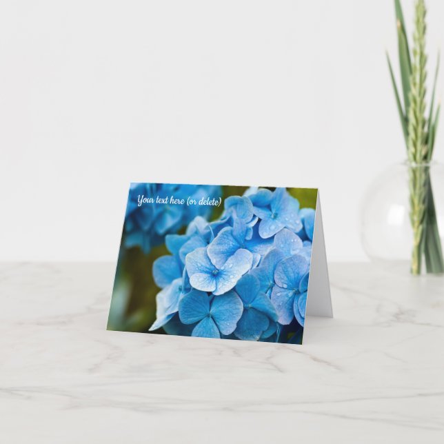 Tarjeta De Agradecimiento Blue Hydrangea Greeting card (Anverso)