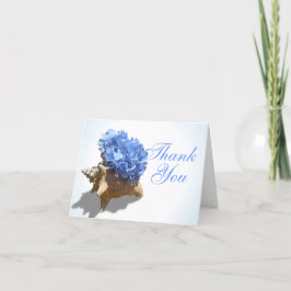 Tarjeta De Agradecimiento Blue Hydrangeas en la costa Azul Gracias