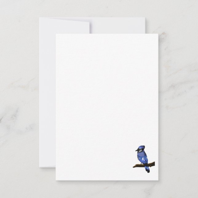 Tarjeta De Agradecimiento Blue Jay Bird (Anverso)