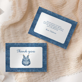 Tarjeta De Agradecimiento Blue Jean Baby Denim Baby Shower