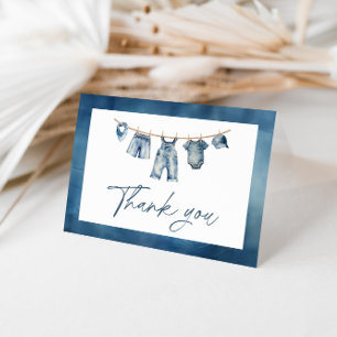 Tarjeta De Agradecimiento Blue Jean Baby Shower, Baby Shower occidental