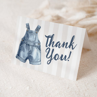 Tarjeta De Agradecimiento Blue Jean Baby Shower Blank Thank You Card