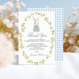 Tarjeta De Agradecimiento Blue Little Bungalow Spring Baby Boy Shower