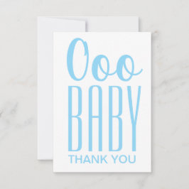 Tarjeta de agradecimiento: Blue Ooo Baby Gracias