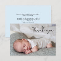 Blue Photo Baby Boy Shower Styl Gracias