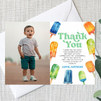 Blue Retro Popsicle Personalizado Foto fiesta de c