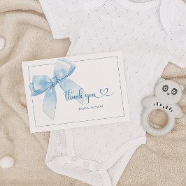 Tarjeta De Agradecimiento Blue Ribbon Baby Shower