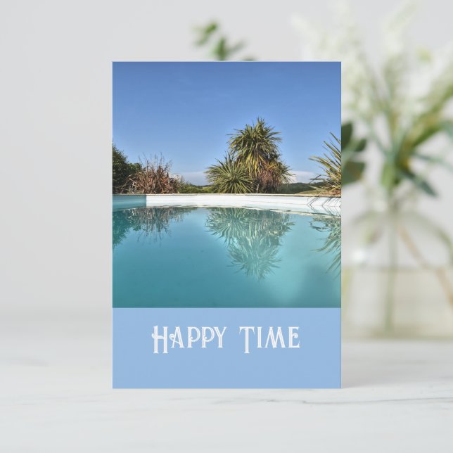 Tarjeta de agradecimiento Blue Shades (Anverso de pie)
