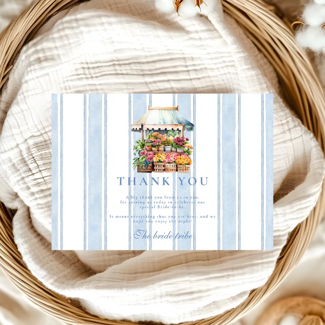 Tarjeta De Agradecimiento Blue She's Off the Market Bridal Shower (Subido por el creador)