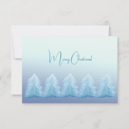 Tarjeta De Agradecimiento Blue Silver Nord Merry Christmas