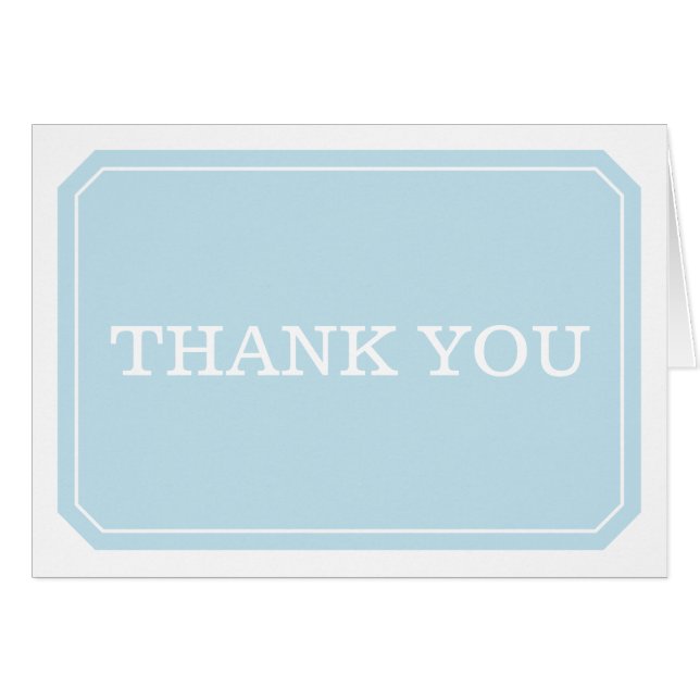 Tarjeta de agradecimiento Blue Simplant Elegant (Anverso (Horizontal))