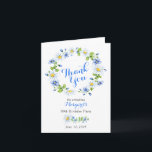 Tarjeta De Agradecimiento Blue White Country Daisy 80th Birthday Gracias<br><div class="desc">Carnero floral de margarita blanca azul de Cornflower flores 80º cumpleaños fiesta de agradecimiento. Esta carta de agradecimiento a los marfileños blancos y azules de 80 años es una buena elección para un verano o una fiesta de cumpleaños de primavera. Esta carta de agradecimiento de esta margarita de camomila o...</div>