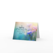 Blue Wildflower Romantic Wedding Thank you