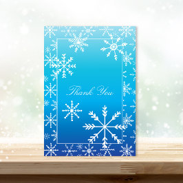 Tarjeta De Agradecimiento Blue Winter Wonderland Baby Shower Gracias