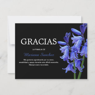 Tarjeta De Agradecimiento Bluebells Gracias   Compasión Gracias