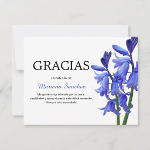 Tarjeta De Agradecimiento Bluebells Gracias   Compasión Gracias