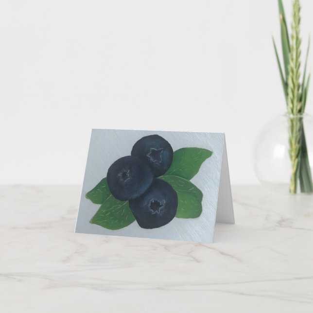 Tarjeta De Agradecimiento Blueberries (Anverso)